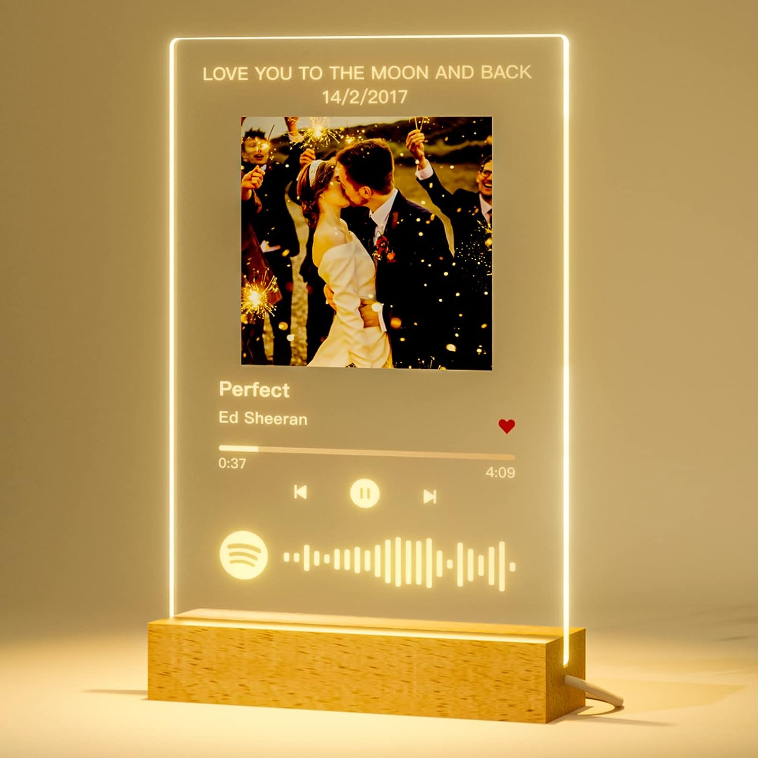 spotify glass plaque light